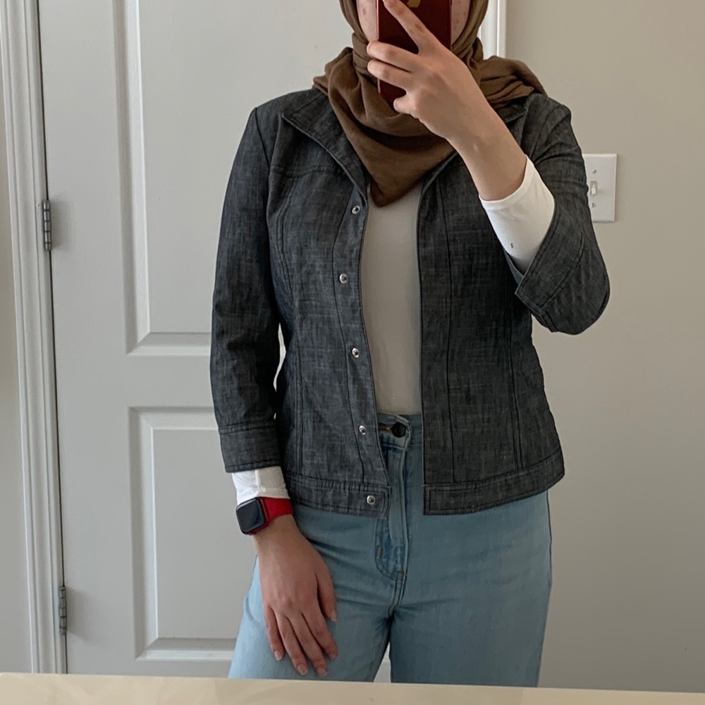 Dark Grey Patterned Blazer